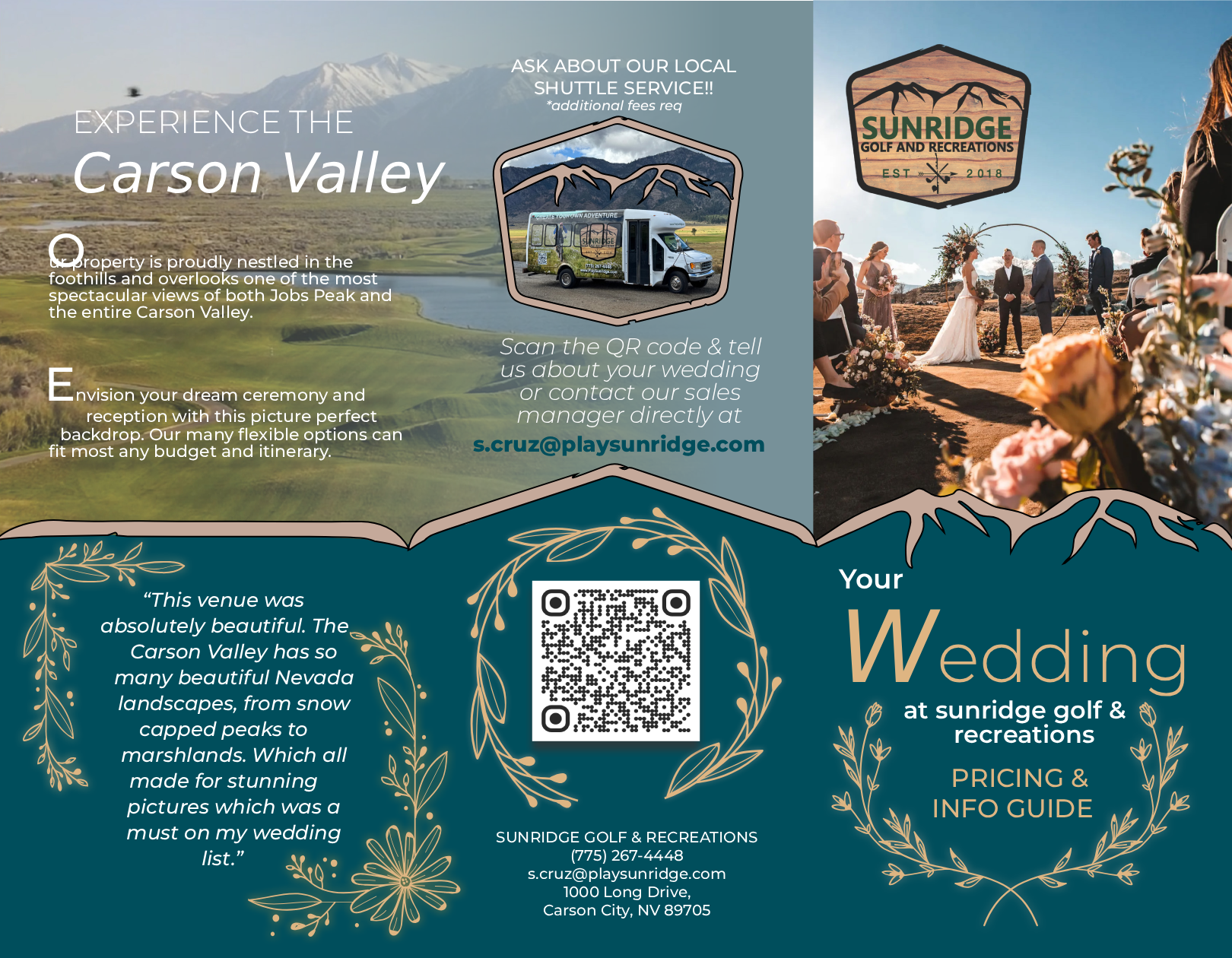 Sunridge Wedding Brochure